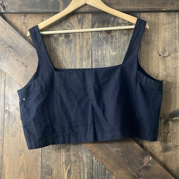 PORRIDGE By ANTHROPOLOGIE Linen Crop Top - Picture 7 of 10